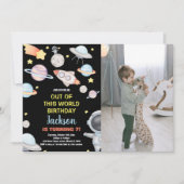 Invitation Photo de cet anniversaire du monde (Devant)