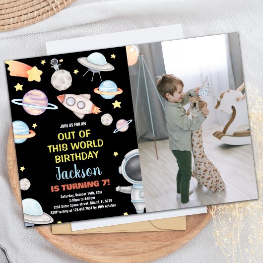 Invitation Photo de cet anniversaire du monde