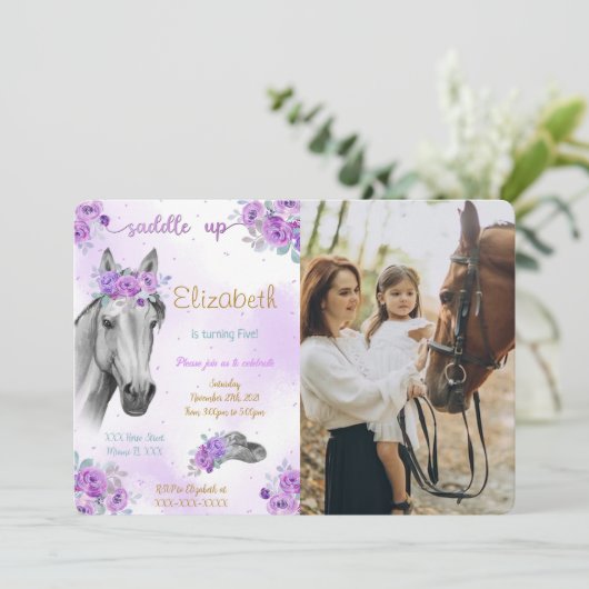 Invitation photo de cheval (Debout devant)