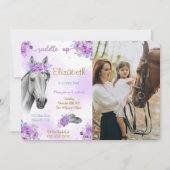 Invitation photo de cheval (Devant)