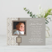 Invitation Photo de Christening (Debout devant)