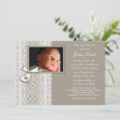 Invitation Photo de Christening (Debout devant)