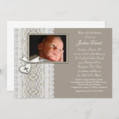 Invitation Photo de Christening (Devant / Derrière)