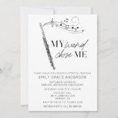 Invitation Photo de citation de ma baguette choisit Flûte Rec (Devant)