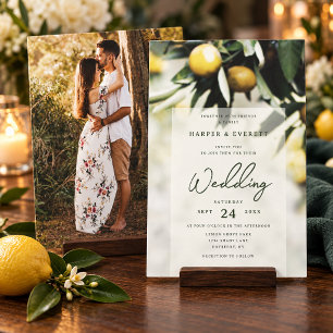 Invitation Photo de citrons Mariage d'été toscan maussade