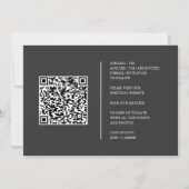 Invitation Photo de code QR noir et blanc moderne Enregistrer (Dos)
