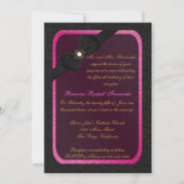 Invitation photo de coing noir et rose (Dos)