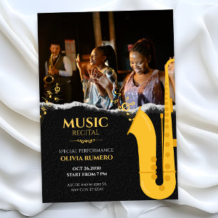 Invitation Photo de concert de récital de musique jazz trompe
