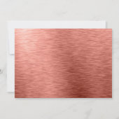 Invitation Photo de confirmation de fille Rose Gold Noir Rose (Dos)