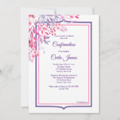 Invitation photo de confirmation de printemps (Dos)