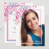 Invitation photo de confirmation de printemps (Devant / Derrière)