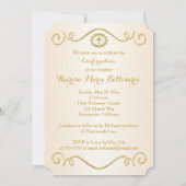 Invitation Photo de confirmation en forme de ticket RIBBON IM (Dos)