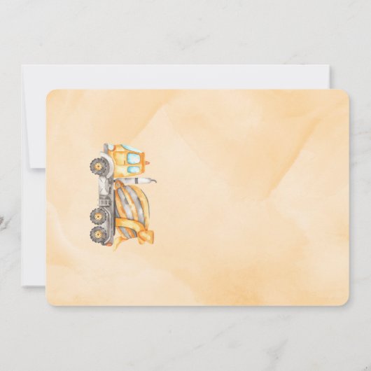 Invitation photo de construction (Dos)