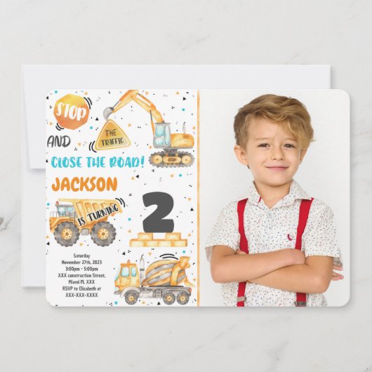 Invitation photo de construction (Devant)