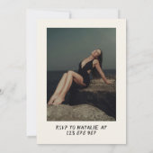 Invitation Photo de côte de la vilebrequin tirée à la main 21 (Dos)