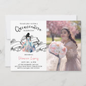 Invitation Photo de couleur d'eau de la Princesse 15e Quincea (Devant)