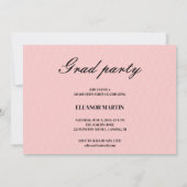Invitation photo de couleur rose vif (Dos)
