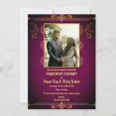 Invitation Photo de couple de cérémonie d'engagement hindou i (Devant)