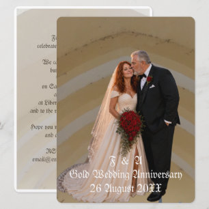 Invitation Photo de couple de noces d'or 50e anniversaire de