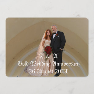 Invitation Photo de couple pour les noces d'or