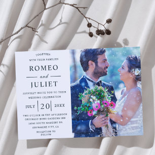 Invitation Photo de couple romantique Mariage