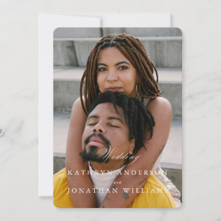 Invitation Photo de couple sans parents Mariage