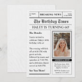 Invitation Photo de couverture de magazine humoristique pour  (Devant / Derrière)