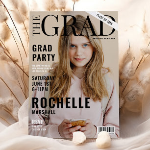 Invitation Photo de couverture de magazine stylée pour une fê