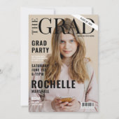 Invitation Photo de couverture de magazine stylée pour une fê (Devant)