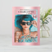 Invitation Photo de couverture de Trendy Rosa Magazine inspir (Debout devant)
