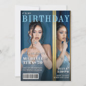 Invitation Photo de couverture du magazine Fête d'anniversair (Devant)