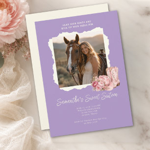 Invitation Photo de Cowgirl Anniversaire Sweet 16