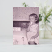 Invitation Photo de cru d'invitations de fête d'anniversaire (Debout devant)