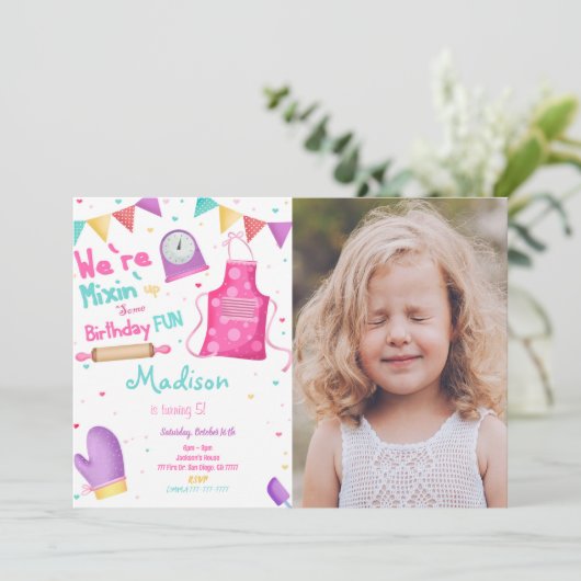 Invitation photo de cuisson (Debout devant)