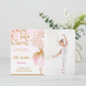 Invitation photo de danseuse modifiable (Debout devant)