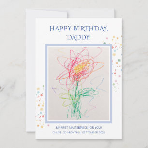 Invitation Photo de dessin d'enfant Joyeux Anniversaire Papa