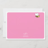 Invitation photo de deux ans de Sweet Buzzy Bee (Dos)