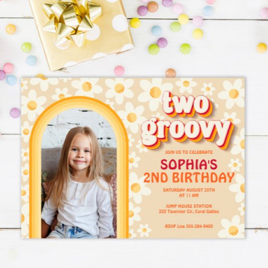 Invitation photo de deux Super 2e anniversaire | R
