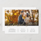 Invitation Photo de dîner de répétition moderne (Devant / Derrière)