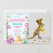 Invitation photo de dinosaure (Devant)