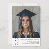 Invitation Photo de diplômé 2025 Moderne Gras  (Devant)