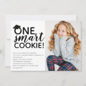 Invitation Photo de diplômé de maternelle One Smart Cookie (Devant)