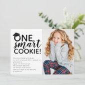 Invitation Photo de diplômé de maternelle One Smart Cookie (Debout devant)
