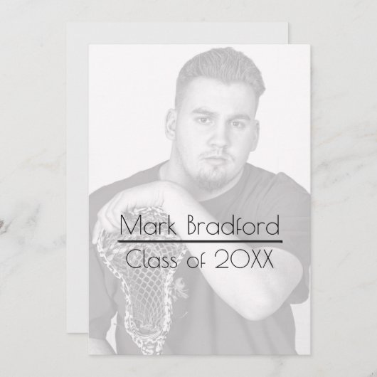 Invitation photo de diplôme - Filtrer en place (Devant / Derrière)