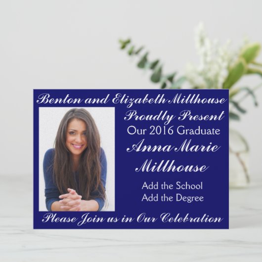 Invitation photo de diplôme - SRF (Debout devant)