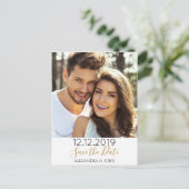 Invitation Photo de Faire-Part de Mariage en Or et (Debout devant)