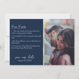 Invitation Photo de faits sur la mariée et le marié sur fond