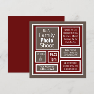 Invitation Photo de famille prise moderne