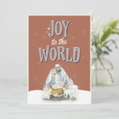 Invitation Photo de famille religieuse Joyeux Noël (Debout devant)