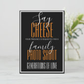 Invitation Photo de famille "Say Cheese" (Debout devant)